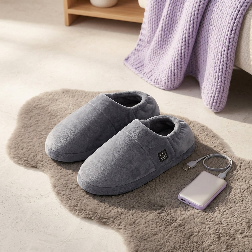 USB Heated Slippers - Stay Warm While You Work